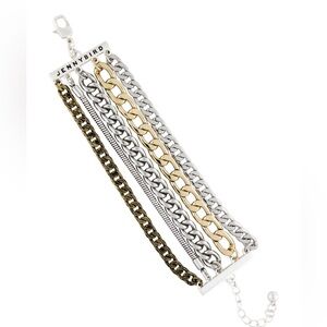Jenny Bird Two Tone Multistrand Link Bracelet